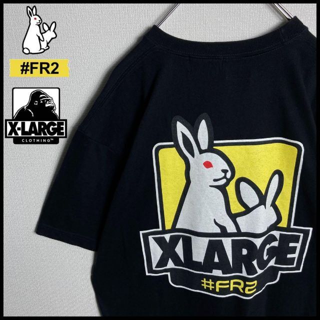 コラボ】FR2 x XLARGE ビッグロゴ 定番カラーTシャツ 人気Lサイズ