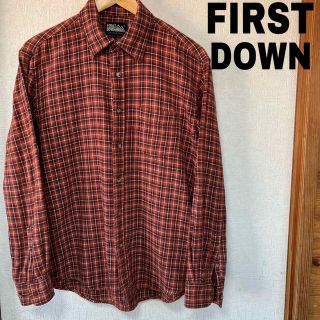 ファーストダウン(FIRST DOWN)のFIRST DOWN オレンジ　ネルシャツ(シャツ)