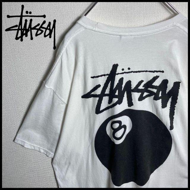 XLサイズ STUSSY ステューシー Tシャツ　 ホワイト　8ボール 男女兼用