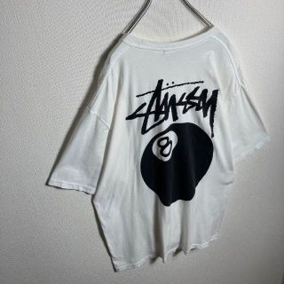 一点物　ステューシー　8ボール　イナズマ　カットオフ　リメイクTシャツ　ネイビー