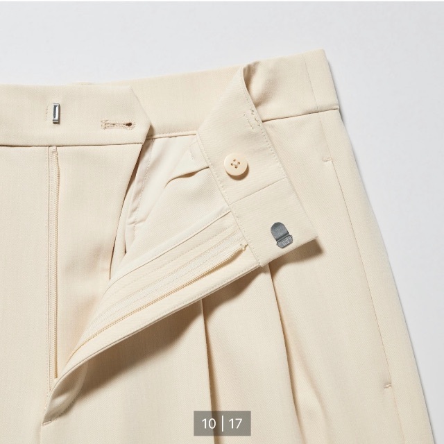 UNIQLO(ユニクロ)のUNIQLO ユニクロ　タックワイドパンツ　W62.5 レディースのパンツ(その他)の商品写真