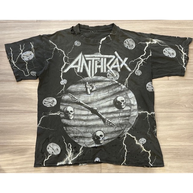 90s anthrax 総柄　バンドtシャツ ヴィンテージ