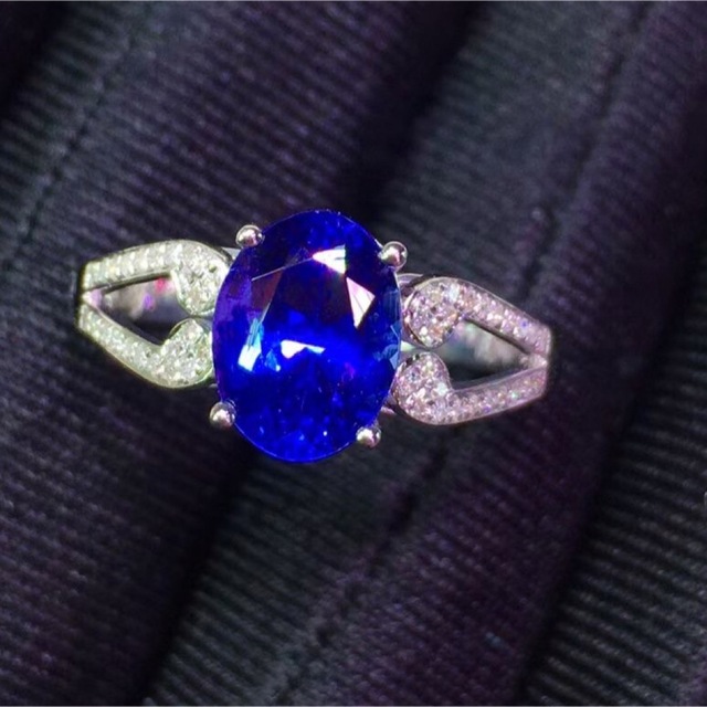 お買い得特売 天然タンザナイト ダイヤ リング2ct k18 ¥ レディース