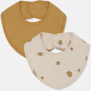 プチバトー(PETIT BATEAU)の値下げ　コンゲススロイド　新品未使用　レモンスタイ　BIB 　２枚組 (その他)