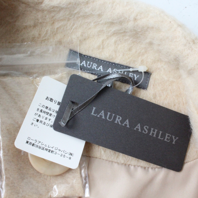 美品 LAURA ASHLEY ローラアシュレイ ファーポケット ロングコート 13/ベージュ ウール混 ノーカラー【2400013258050】 7