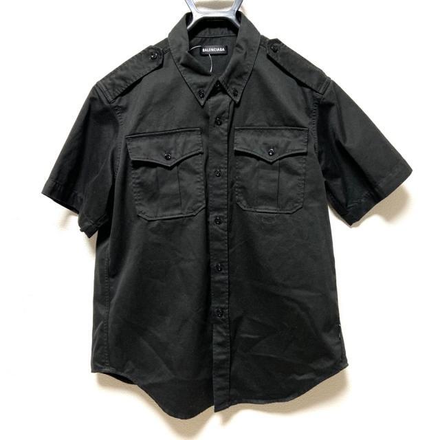 バレンシアガ 半袖シャツ サイズ38 S - 黒シャツ