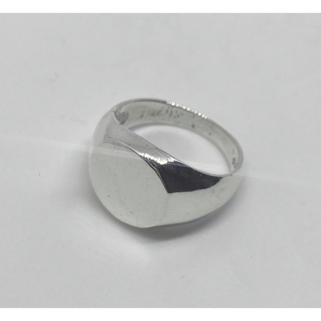 オーバル印台シグネット銀細工シルバー 925 リングスターリング指輪10号ホい7