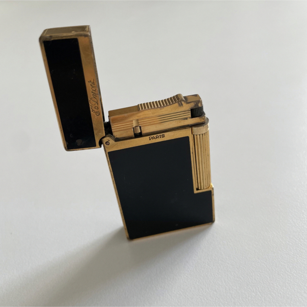 S.T. Dupont(エステーデュポン)のデュポン ライン2 モンパルナス ガスライター ブラック ゴールド メンズのファッション小物(タバコグッズ)の商品写真