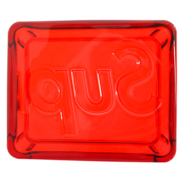 Supreme(シュプリーム)のSUPREME シュプリーム 20SS Debossed Glass Ashtray デボスロゴガラスアッシュトレー 灰皿 レッド メンズのアクセサリー(その他)の商品写真