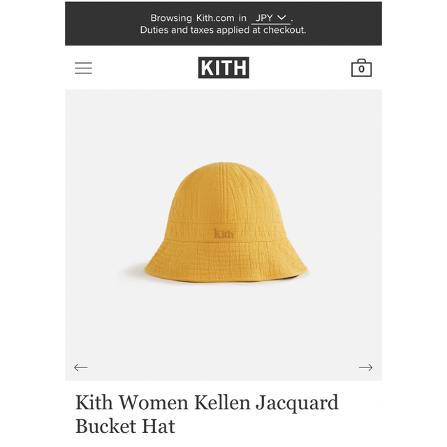 KITH 2023SS バケットハット