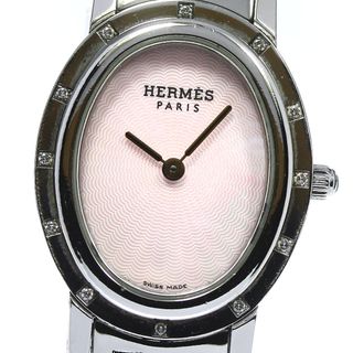 エルメス(Hermes)のエルメス HERMES CO1.230 クリッパー オーバル ナクレ ダイヤベゼル クォーツ レディース _742834(腕時計)