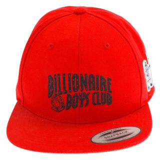 ビリオネアボーイズクラブ(BBC)のBILLIONAIRE BOYS CLUB ビリオネアボーイズクラブ ロゴ刺繍ベースボールキャップ　レッド(キャップ)