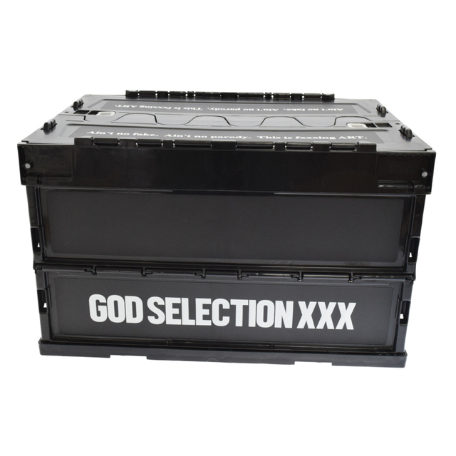 GOD SELECTION XXX ゴッドセレクショントリプルエックス CONTAINER 折りたたみコンテナボックス ブラック