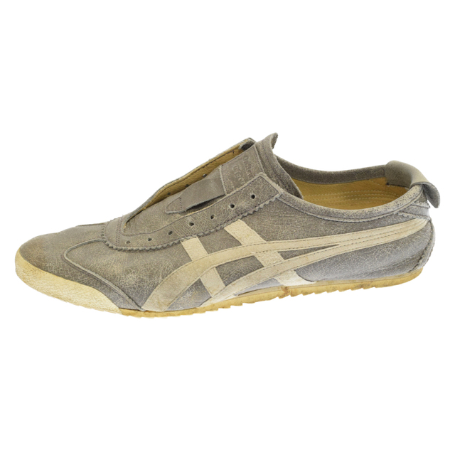 Onitsuka Tiger オニツカタイガー MEXICO SLIP-ON DX クラッキング スリッポン ローカットスニーカー グレー US9 THL504