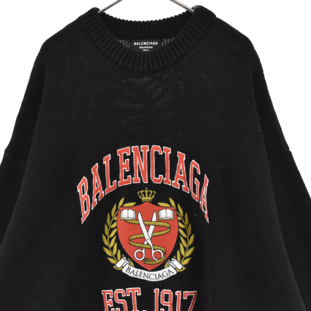 BALENCIAGA バレンシアガ 21AW カレッジロゴクルーネックニット