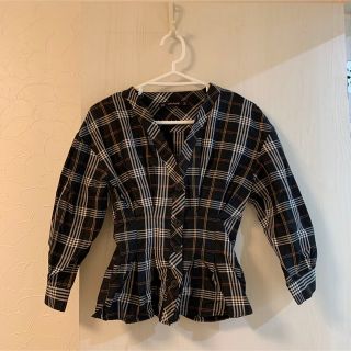 ザラ(ZARA)のZARA ザラ　トップス　Vネック　シャツ　チェック(シャツ/ブラウス(長袖/七分))