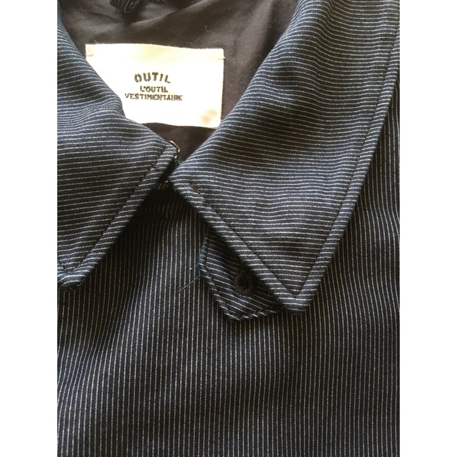 COMOLI(コモリ)のOUTIL MANTEAU AVIGNON STRIPE３ウティ メンズのジャケット/アウター(ステンカラーコート)の商品写真