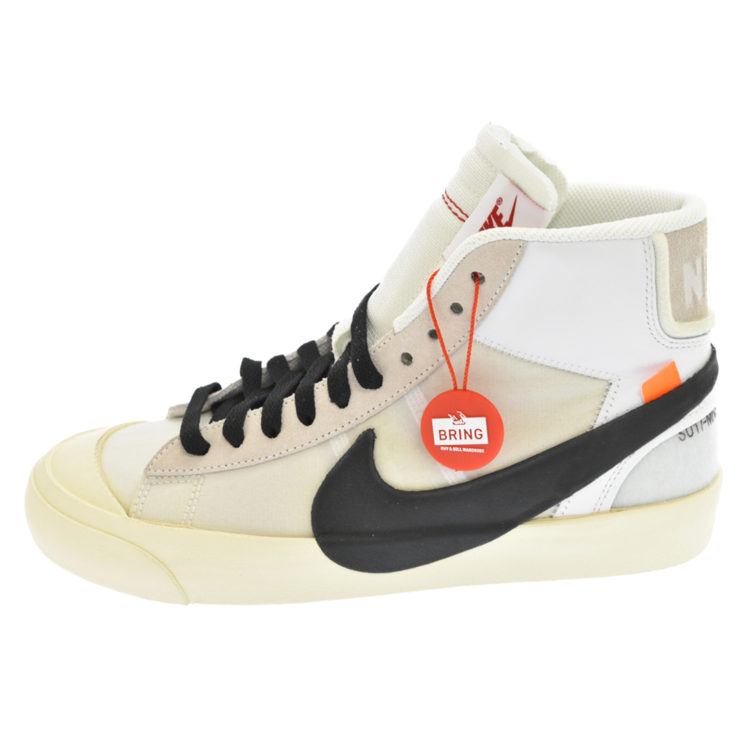 NIKE ナイキ ×OFF-WHITE The 10 BLAZER MID オフホワイト ブレザー ミッドカットスニーカー ホワイト US7 AA3832-100