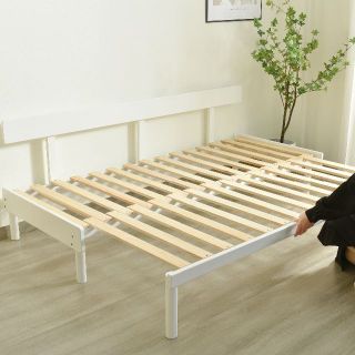 ソファベッド ディベッド 木製 伸長式ベッド 引き出し付き 2way 天然木