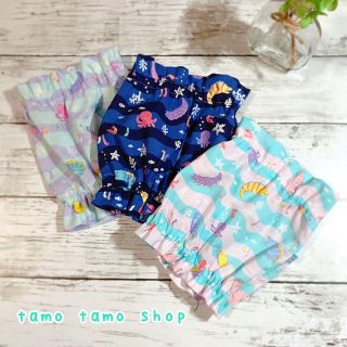 オーダー専用♡スヌード ネイビー＆ブルー ウツボ＆タコ柄 クール加工 XS〜M(ペット服/アクセサリー)