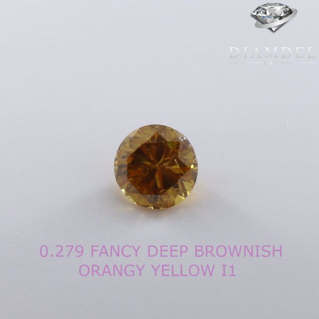 箱付状態ピンクダイヤモンドルース/ F.D.B.O.YELLOW/ 0.279 ct.