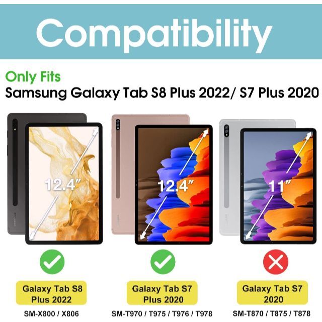 極美品 SAMSUNG GALAXY Tab S8+ plus カバー付き
