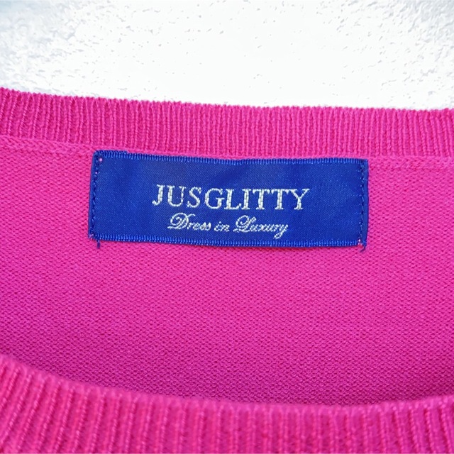 JUSGLITTY(ジャスグリッティー)のr3345 ジャスグリッティー ニット トップス レディースのトップス(カットソー(半袖/袖なし))の商品写真