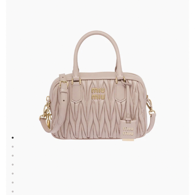 新品 miumiu ミュウミュウ マテラッセレザー トップハンドルバッグ