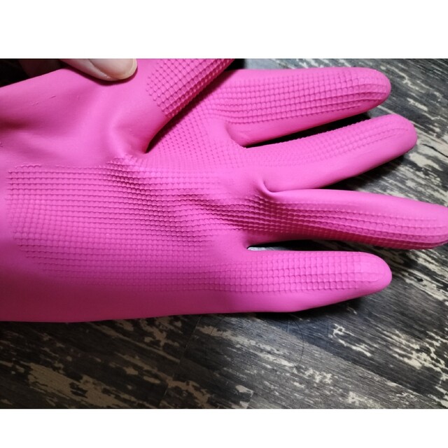 可愛いピンクロング手袋