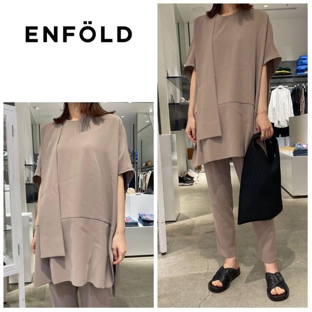 美品☆ENFOLD☆ PEダブルクロス Square Tie PULLOVER⭐︎