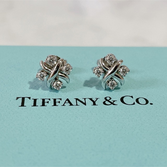 美品 ティファニー Tiffany リンピアス ダイヤモンドピアス ダイヤピアス | フリマアプリ ラクマ