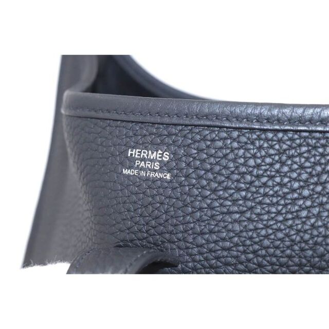 未使用 展示品 エルメス HERMES エブリン3 PM ショルダー バッグ トリヨンクレマンス ブラック U刻印 シルバー 金具 VLP 90186223