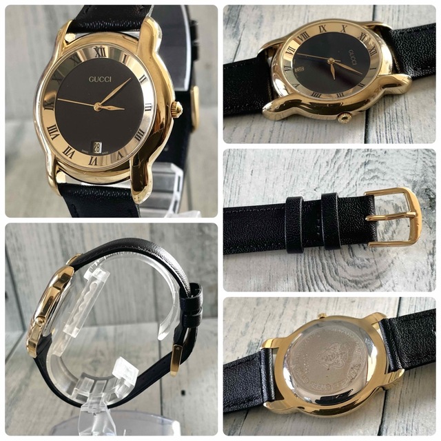 【電池交換済】GUCCI グッチ 5100M 腕時計 ラウンド ゴールド