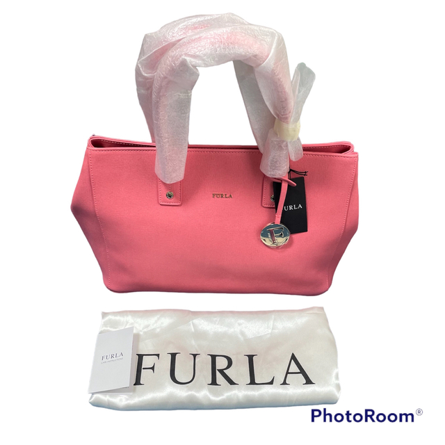 【未使用・A4対応サイズ】 FURLA フルラ リンダ トートバッグ 革　ピンク