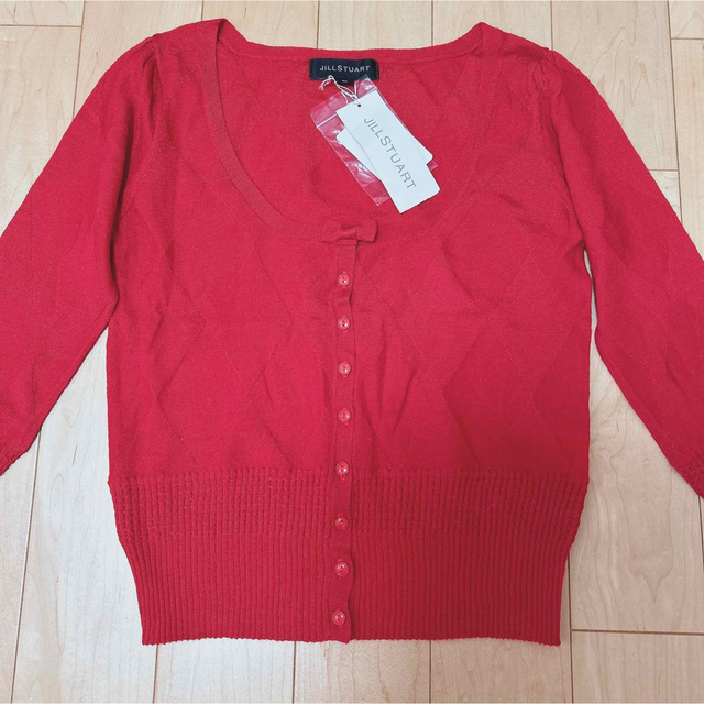 JILLSTUART - 【新品.タグ付き】♡ジルスチュアート♡七分袖 ... ジルスチュワート カーディガン 新品タグ付き