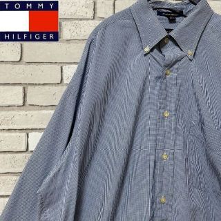 トミーヒルフィガー(TOMMY HILFIGER)のシンプル TOMMY HILFIGER 長袖BDシャツ チェック柄 ネイビーM(シャツ)