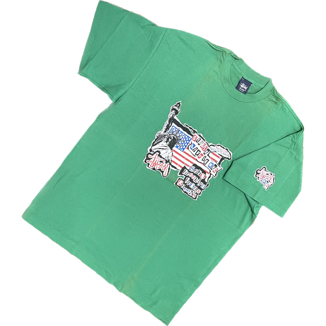 STUSSY - 【STUSSY】90s old stussy スカル 自由の女神Tシャツ STUSSY - 【STUSSY】90s old stussy スカル 自由の女神Tシャツ