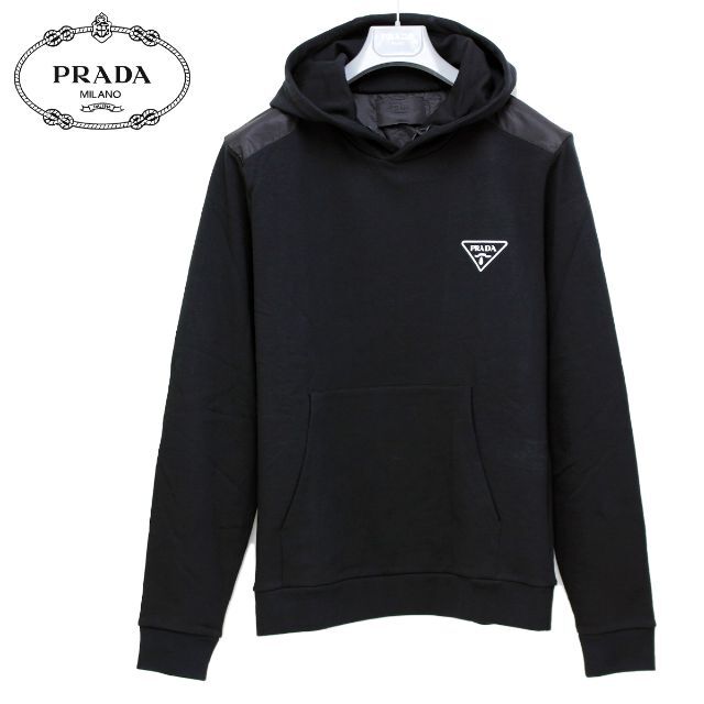 定番の中古商品 PRADA 2 - PRADA ブラック XL size フーディ パーカー