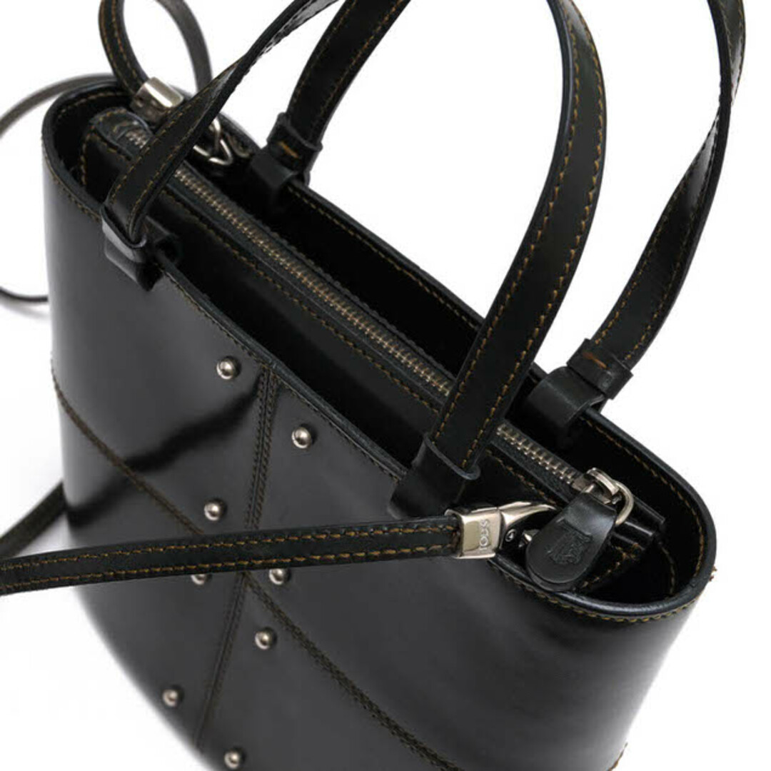 トッズ/TOD'S バッグ トートバッグ 鞄 ハンドバッグ レディース 女性 女性用レザー 革 本革 グリーン 緑 2WAY ショルダーバッグ スタッズ