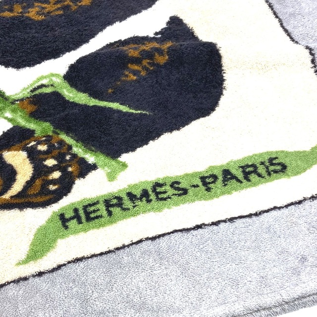 エルメス HERMES ビーチタオル パンダ バスタオル タオル コットン グレー