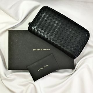 ボッテガヴェネタ(Bottega Veneta)のBOTTEGA VENETA ボッテガヴェネタ ラウンドファスナー イントレチャート【中古】【004】(折り財布)