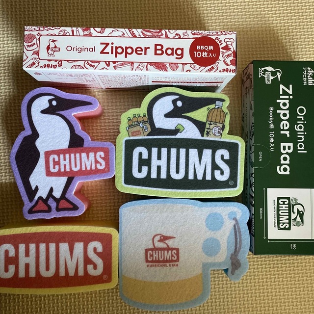 CHUMS(チャムス)のチャムス  スポンジ & ジッパーバッグ　2種類セット エンタメ/ホビーのコレクション(ノベルティグッズ)の商品写真