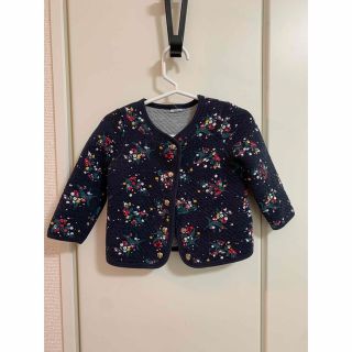 プチバトー(PETIT BATEAU)のプチバトー キルティング スウェットカーディガン(カーディガン/ボレロ)