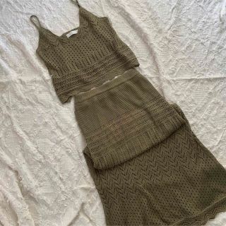 セシルマクビー(CECIL McBEE)の【中古】CECIL McBEE キャミワンピースセットアップ(ロングワンピース/マキシワンピース)