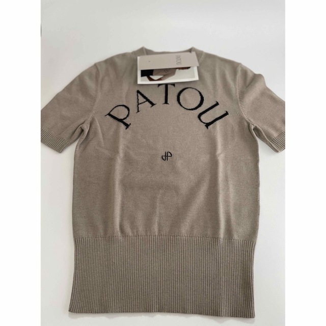 JEAN PATOU - パトゥPATOU☆新品未使用ロゴ入りジャガード半袖ニットの