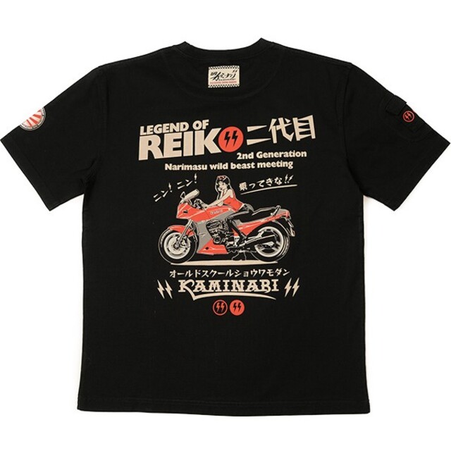 TEDMAN(テッドマン)のカミナリモータース/GPZ900R/Tシャツ/ブラック/KMT-228 メンズのトップス(Tシャツ/カットソー(半袖/袖なし))の商品写真