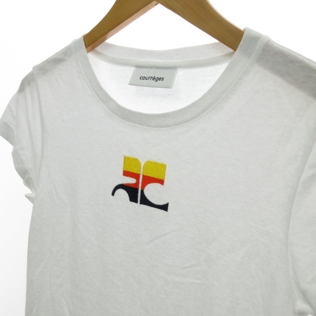 Courreges(クレージュ)のクレージュ courreges 近年モデル 美品 Tシャツ 半袖 白 2 レディースのパンツ(その他)の商品写真