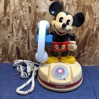 ディズニー(Disney)の【Sう85】ミッキーマウス　電話機　昭和レトロ　アンティーク(その他)