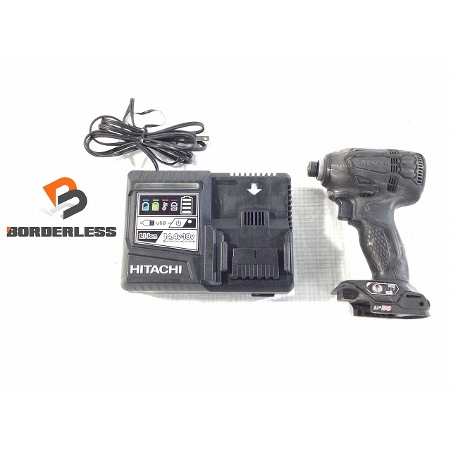 工具☆品☆HITACHI 日立工機 18V 充電式インパクトドライバ WH18DDL2 充電器付き 電動工具 69011