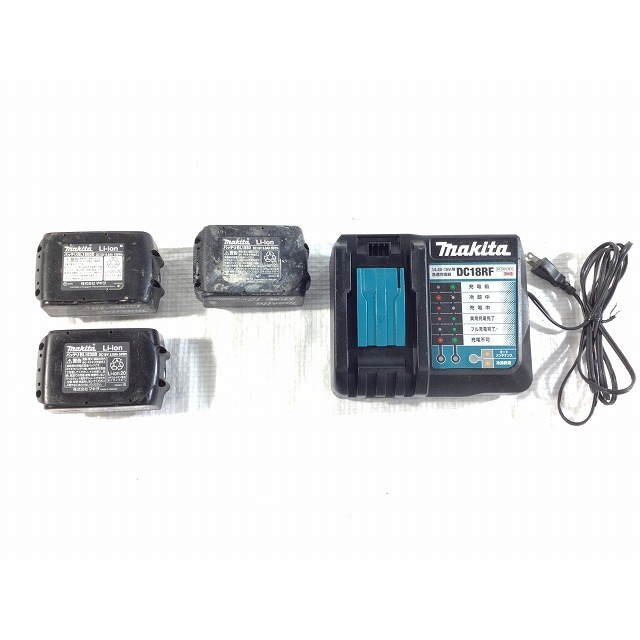 ☆中古セット☆makita マキタ 18V 充電式ディスクグラインダー GA412D 14.4V/18V ワークライト 充電器 バッテリー3個 69155